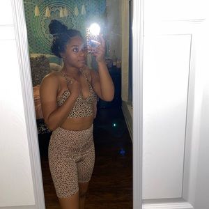 Forever 21 Cheetah Print Workout Set